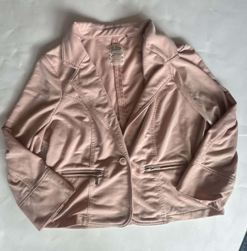 Ci Sono Jacket Size X-Large Pink Zip Pockets Blazer